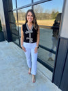 Black/White Bow Vest