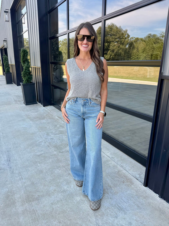 Grey V-Neck