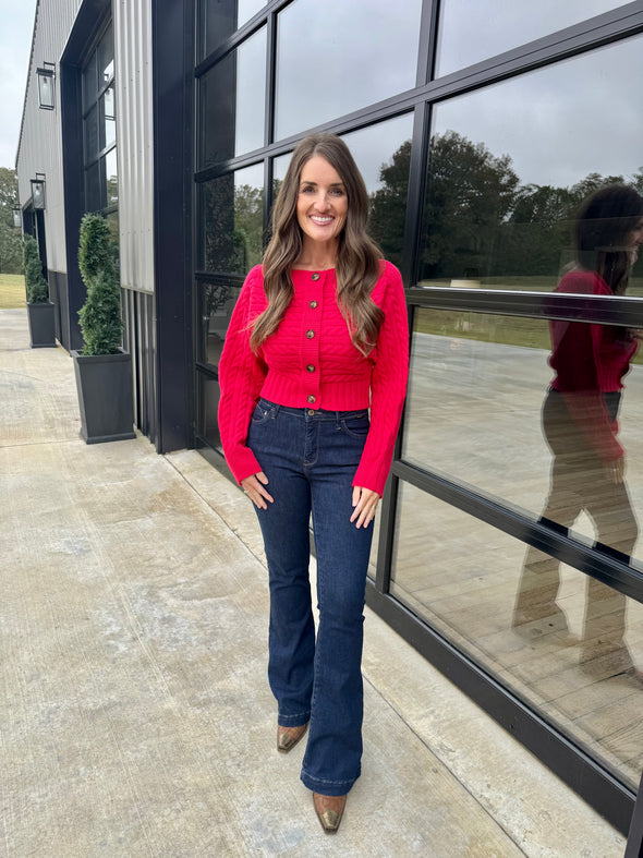 Red Off Shoulder Top