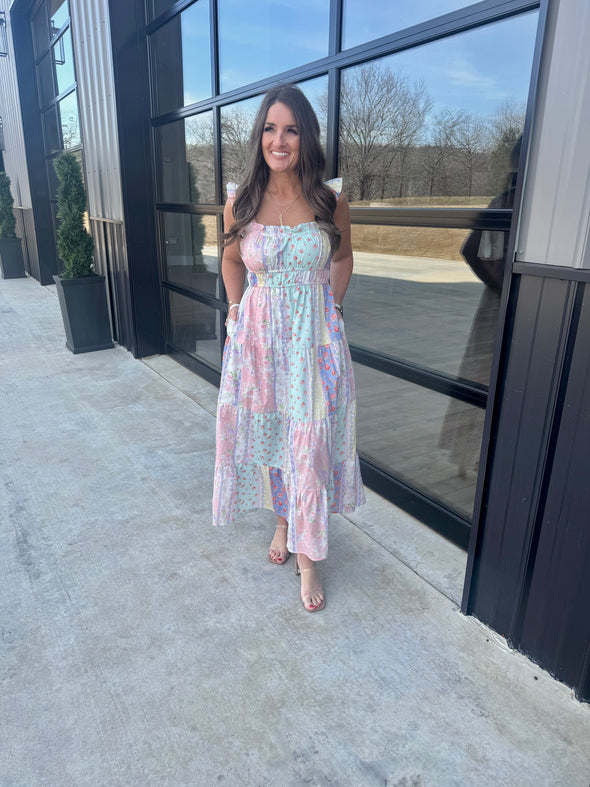 Pastel Multi Midi Dress