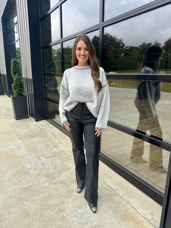 Grey Edge Sweater