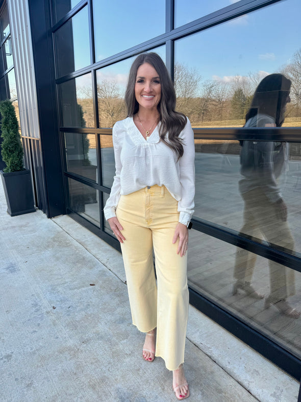 Ivory Textured Blouse