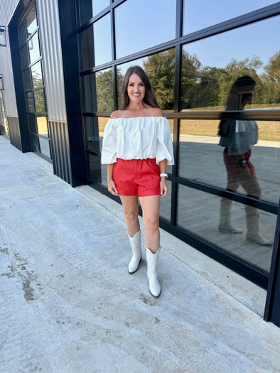 White Off Shoulder Top