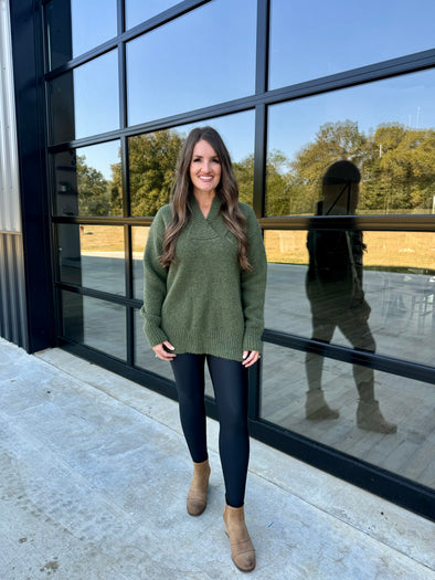 Green Slouchy Sweater