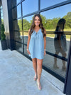Denim Polka Dot Dress