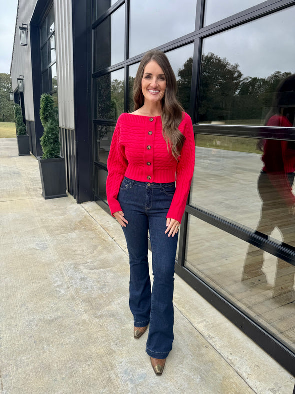Red Off Shoulder Top