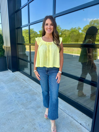 Yellow Ruffle Top
