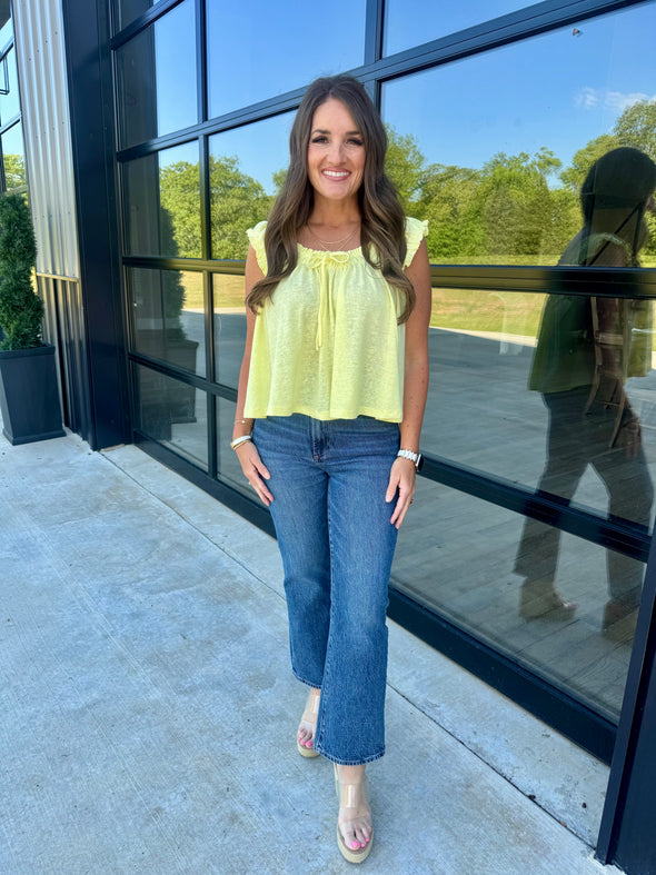Yellow Ruffle Top