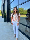Peach Bow Tie Top