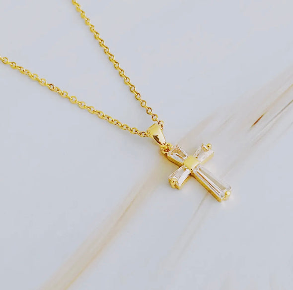 Crystal Cross Necklace