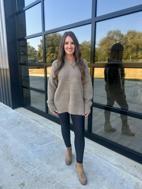 Taupe Slouchy Sweater