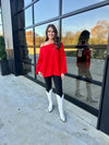 Red Boatneck Sweater