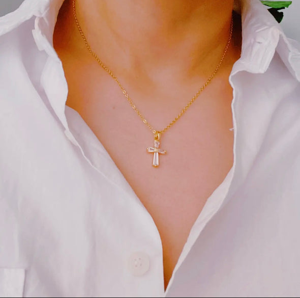 Crystal Cross Necklace