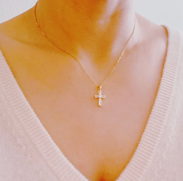 Crystal Cross Necklace